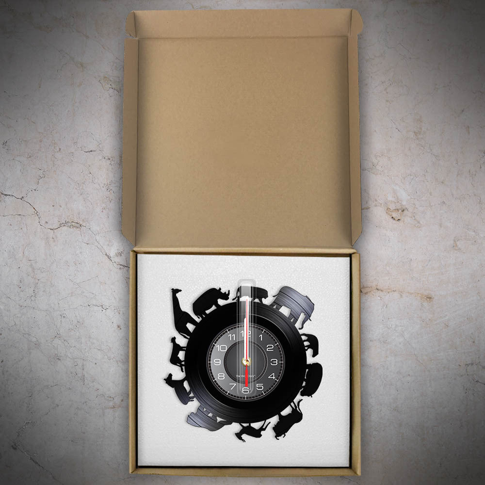 Vinyl Wall Deco Clock Gift for Zoo Caretaker
