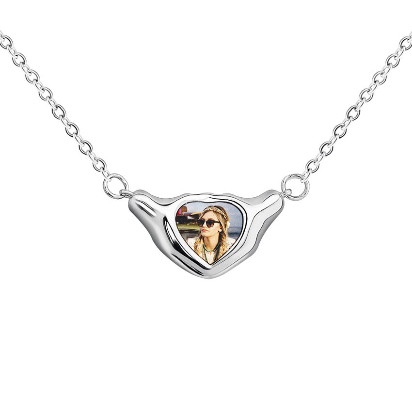 Personalized Photo Print Charm Necklace for Her