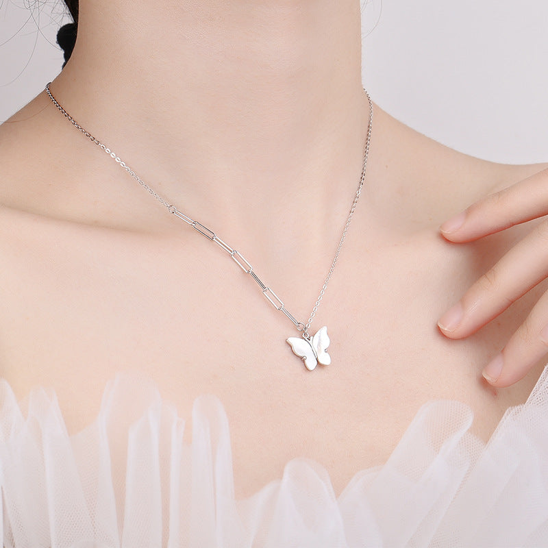 Butterfly Dainty Pendant Necklace Gift for Her