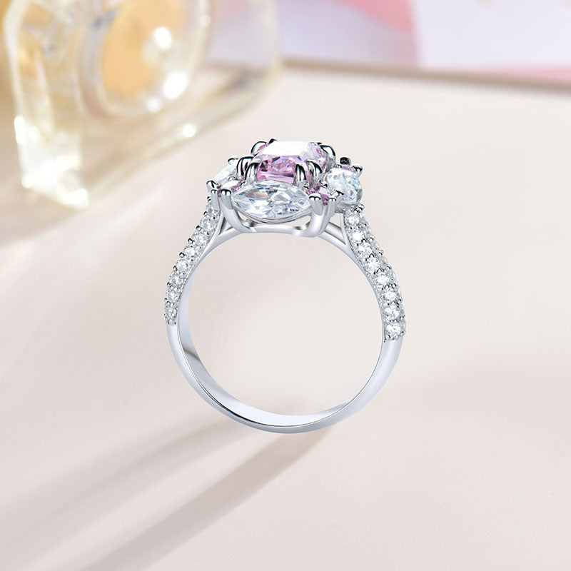 Lab Created Pink Diamond Promise Ring