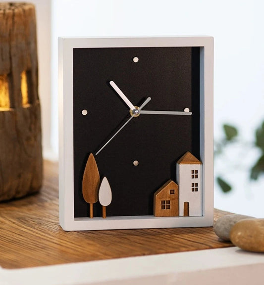 Decorative Wooden Wall and Table Clock