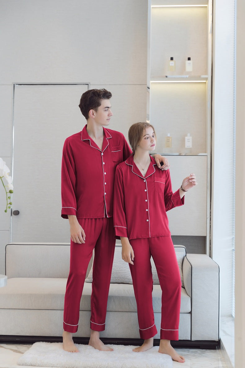 Sleepwear Matching Pajamas Set for Men and Women