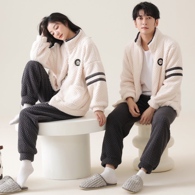 Matching Zip-up Loungewear Pyjamas Set for Couples