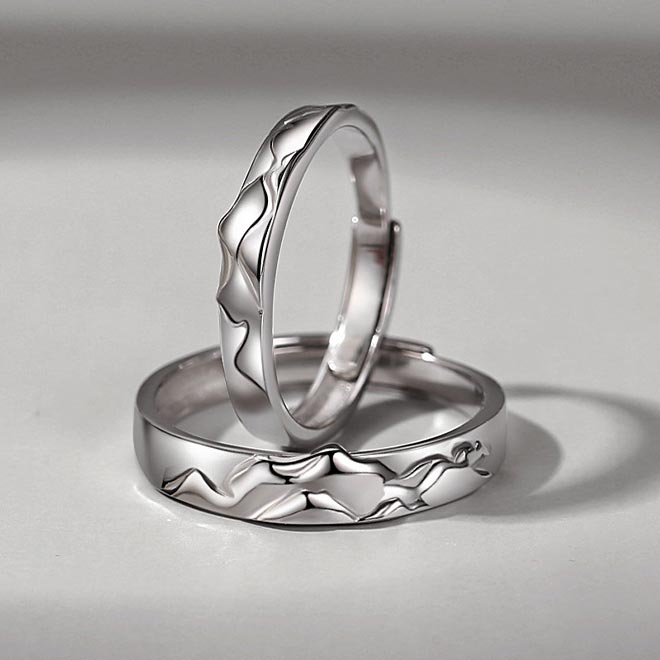 Matching His and Her Promise Rings Set for Two