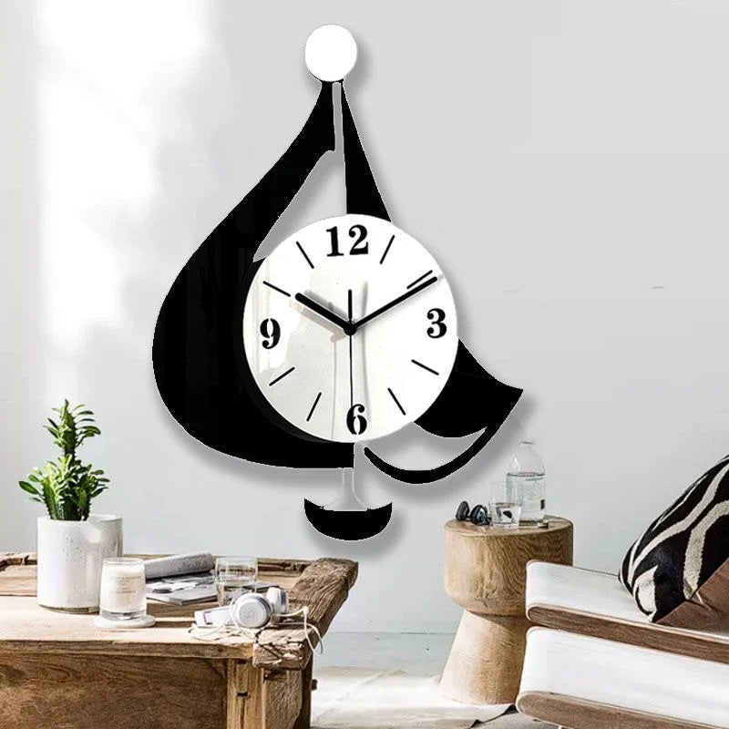 Silent Wall Clock – Sailboat Pendulum, 30 cm Nautical