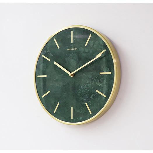 Natural Marble Pendulum Silent Wall Clock (14")