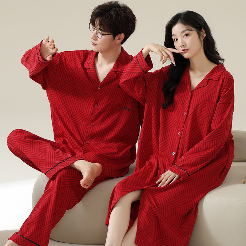 Matching Couples Wedding Nightwear Pyjamas 100% Cotton