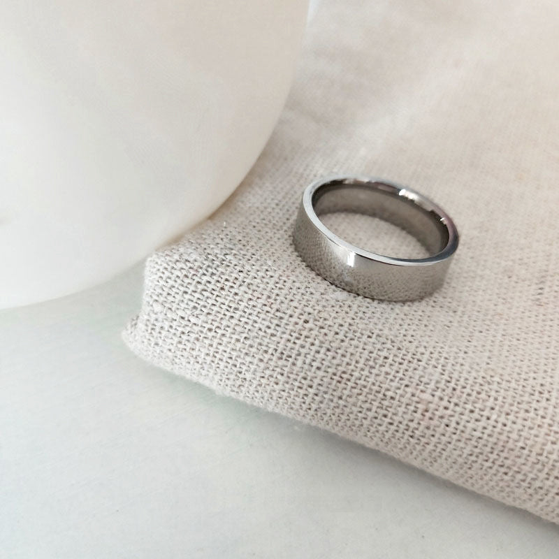 Engraved His and Hers Wedding Bands Set for Two