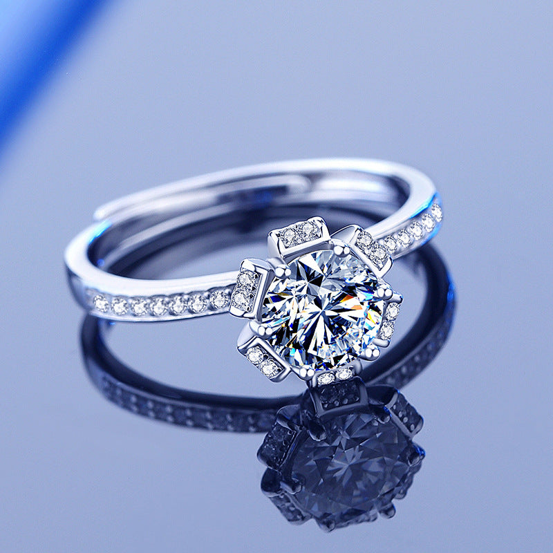 1 Carat Moissanite Bouquet Diamond Women Ring