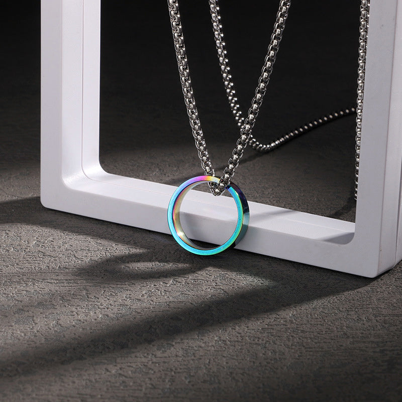 Custom Engravable Ring Pendant Necklace