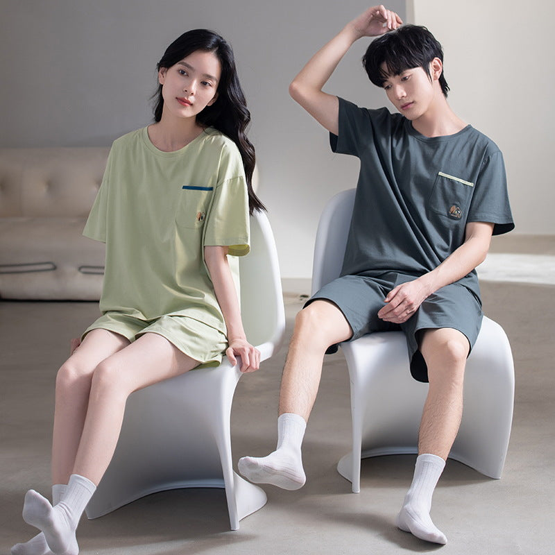 Men and Women Summer Sleepwear Set 100% Cotton