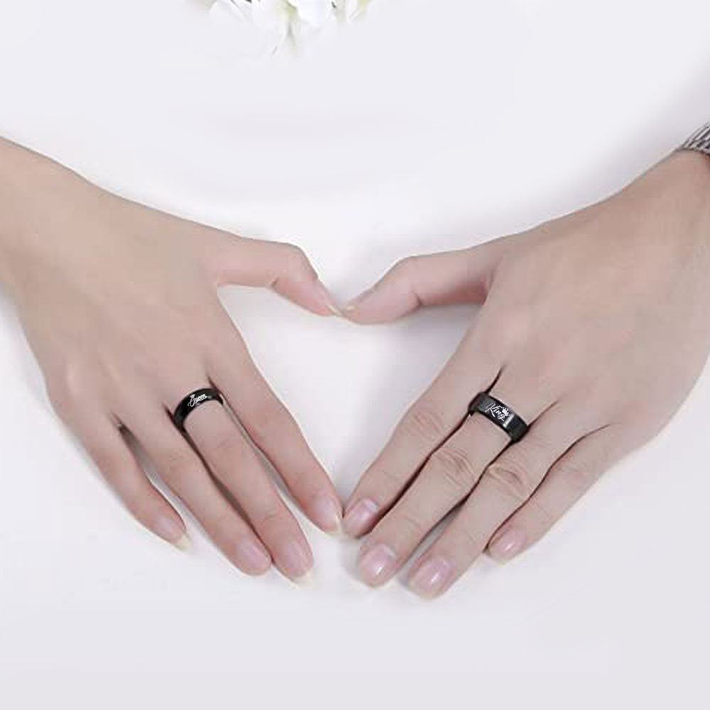 King and Queen Matching Ring Bands