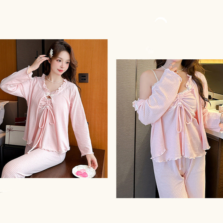 3-Piece Pajamas Set with Padded Bra 100% Polyester