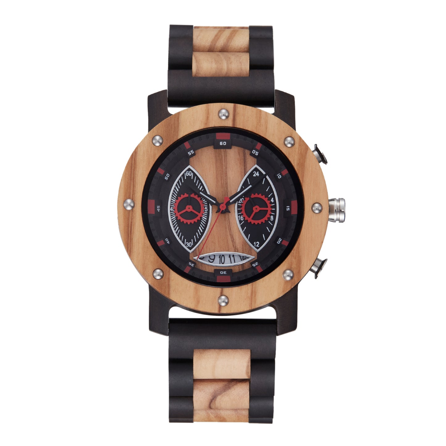 Custom Wood Mens Chronograph Watch