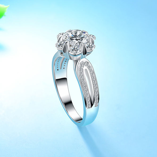 1 Carat Moissanite Diamond Promise Ring