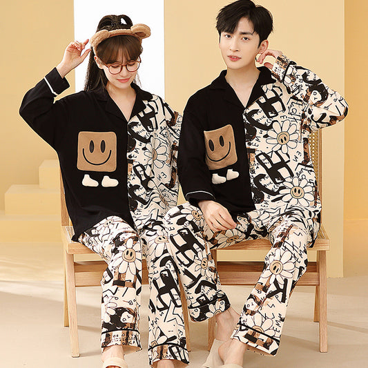 Matching Cute Cotton Pajamas Set for adults