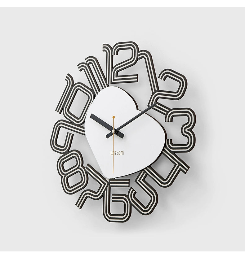 Odd Shaped Big Numbers Analog Silent Wall Clock