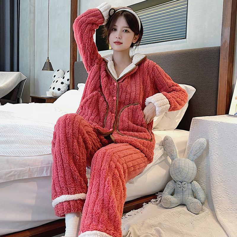 Matching Xmas PJs Winter Sleepwear Set for Couples