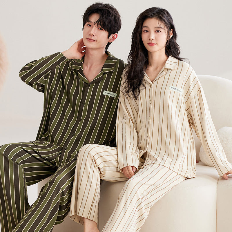 Weekend Relaxation Striped Couple's Loungewear Set