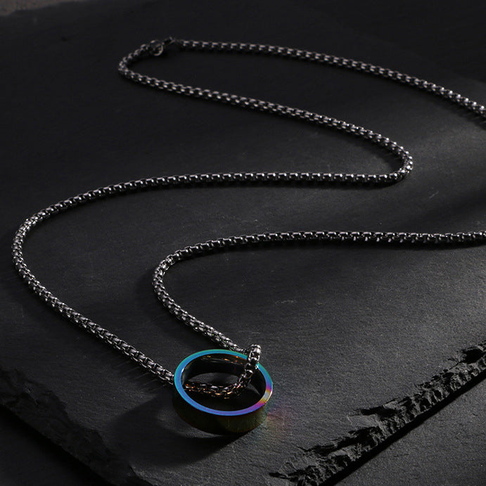 Custom Engravable Ring Pendant Necklace