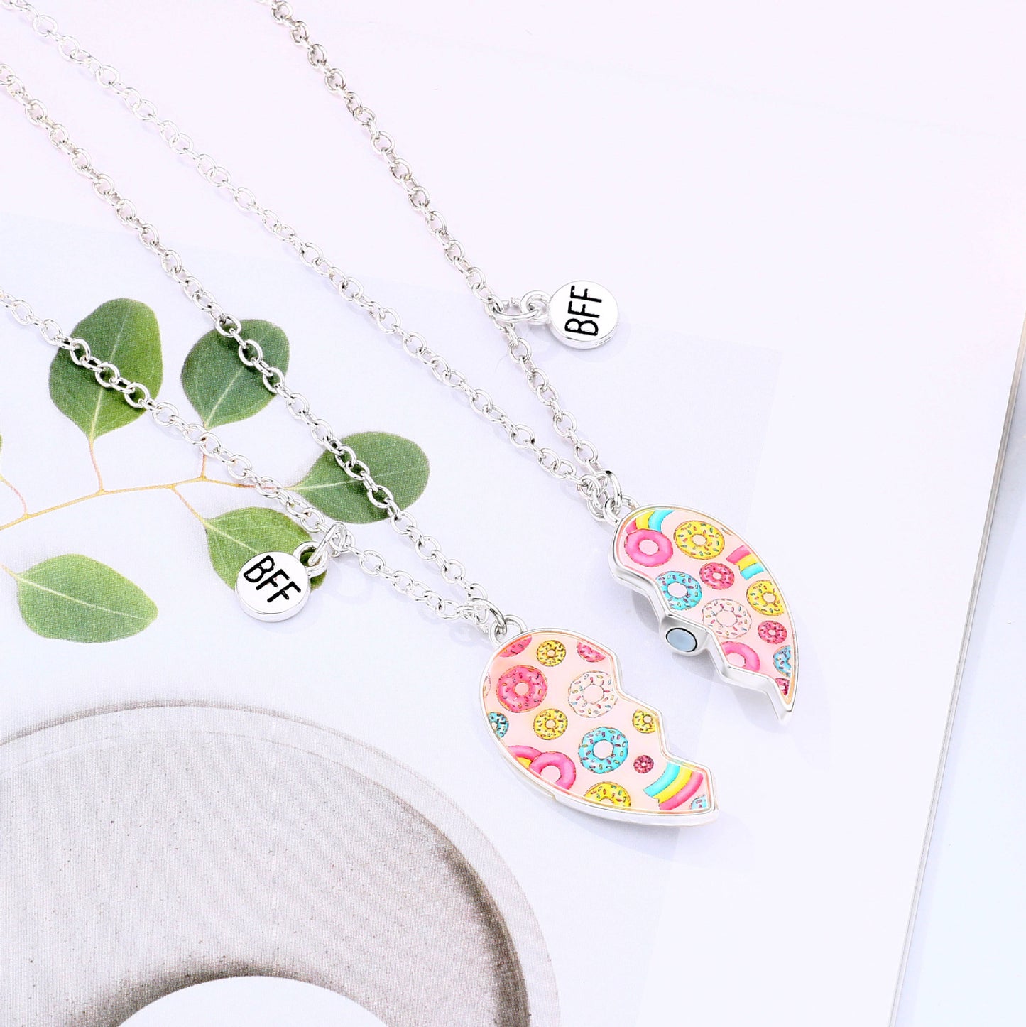 Magnetic Hearts Bff Necklaces Set for Two