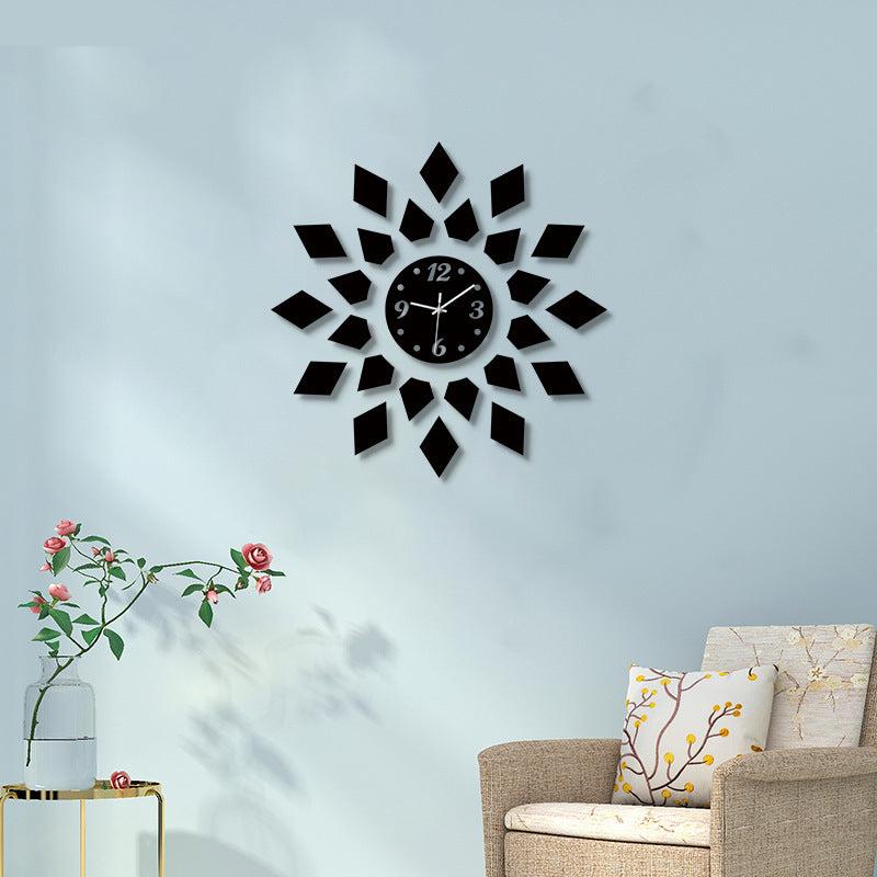 3D Sticker DIY Decorative Silent Wall Clock – Customizable Modern Design