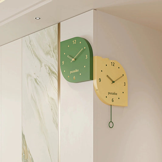 Double Sided Wall Corner Decorative Pendulum Clock (Set of 2)