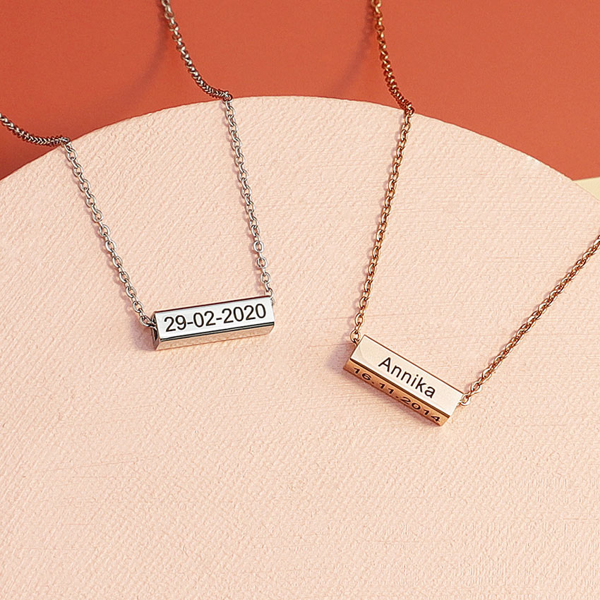Engraved Promise Pendant Necklace for Her