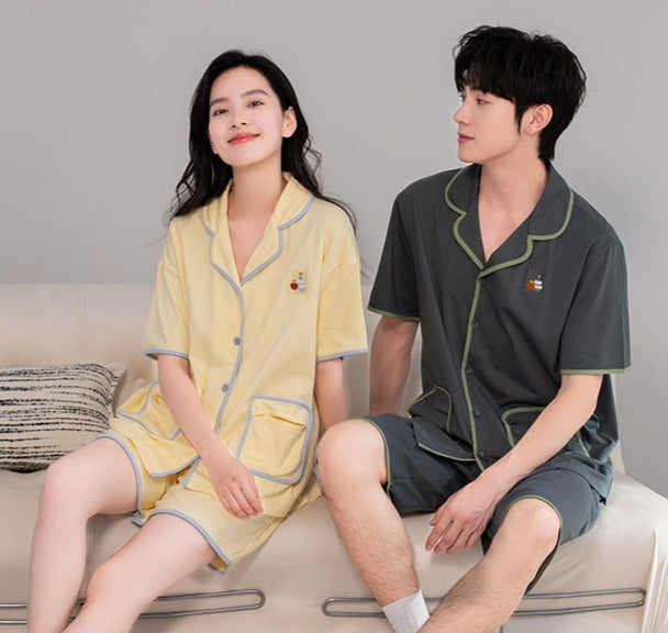Matching Summer Sleepwear for Men and Women 100% Cotton