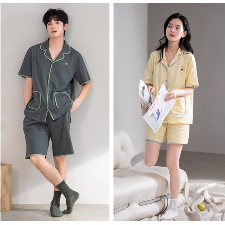 Matching Summer Sleepwear for Men and Women 100% Cotton