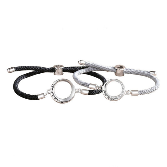 Sun and Moon Ring Promise Couple Bracelets
