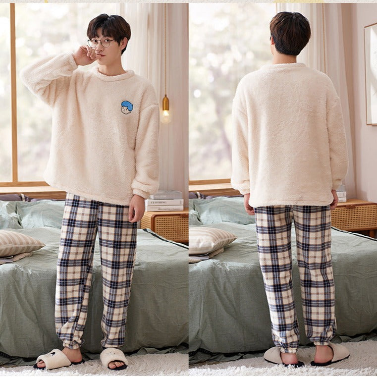 Matching Corel Fleece Pyjamas Set for Guys and Girls