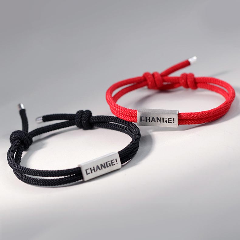 Change Engraved Couple Bracelest Set for 2