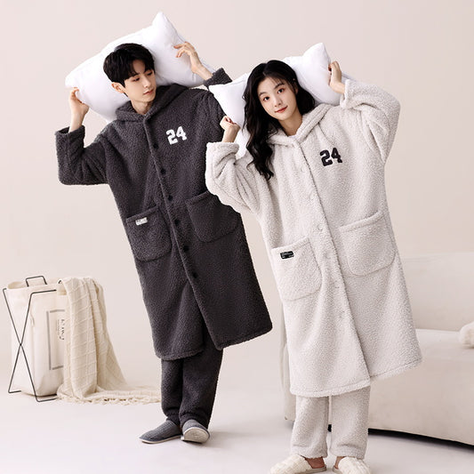 Fleece Winter Loungewear PJs Set for Him and Her