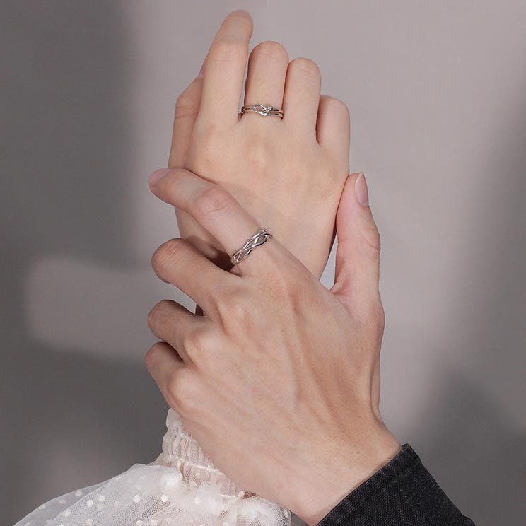 Custom Sterling Silver Wedding Bands for 2