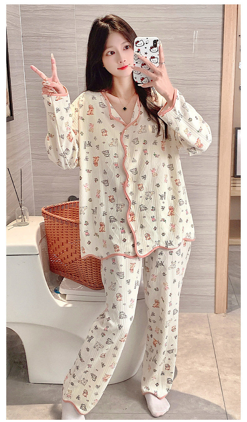 Puppies Print Pajamas Set 100% Organic Cotton