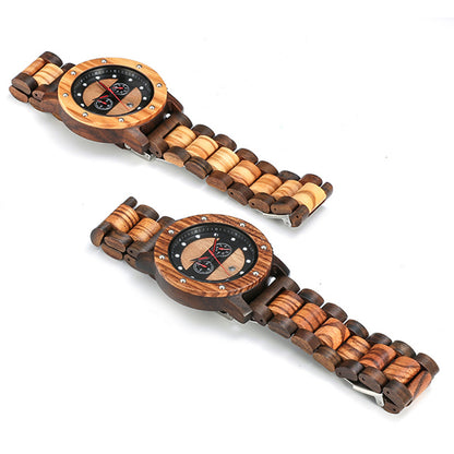 Mens Wooden Analog Watch with Customized Engraving