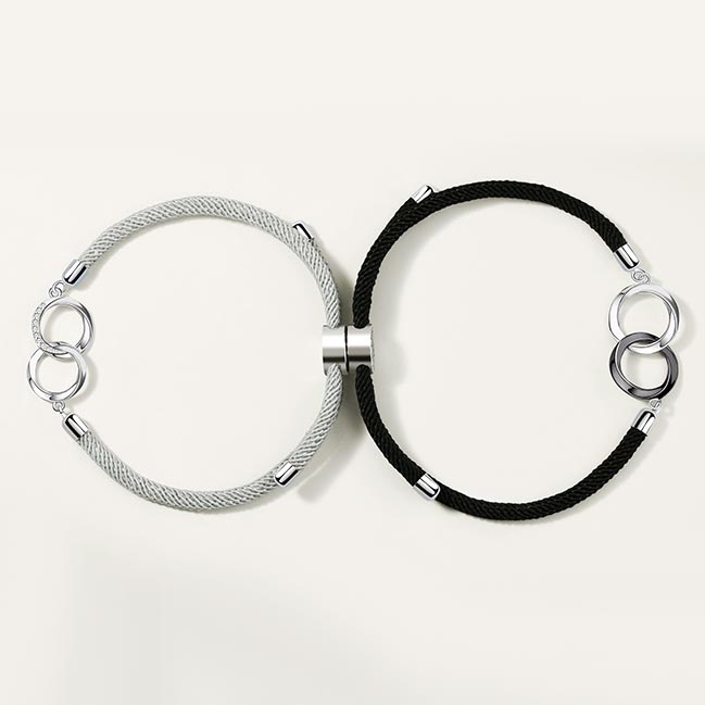 Forever Love Magnetic Charm Couple Bracelets Set