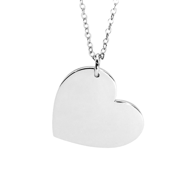 Heart Shaped Name Engraved Necklace