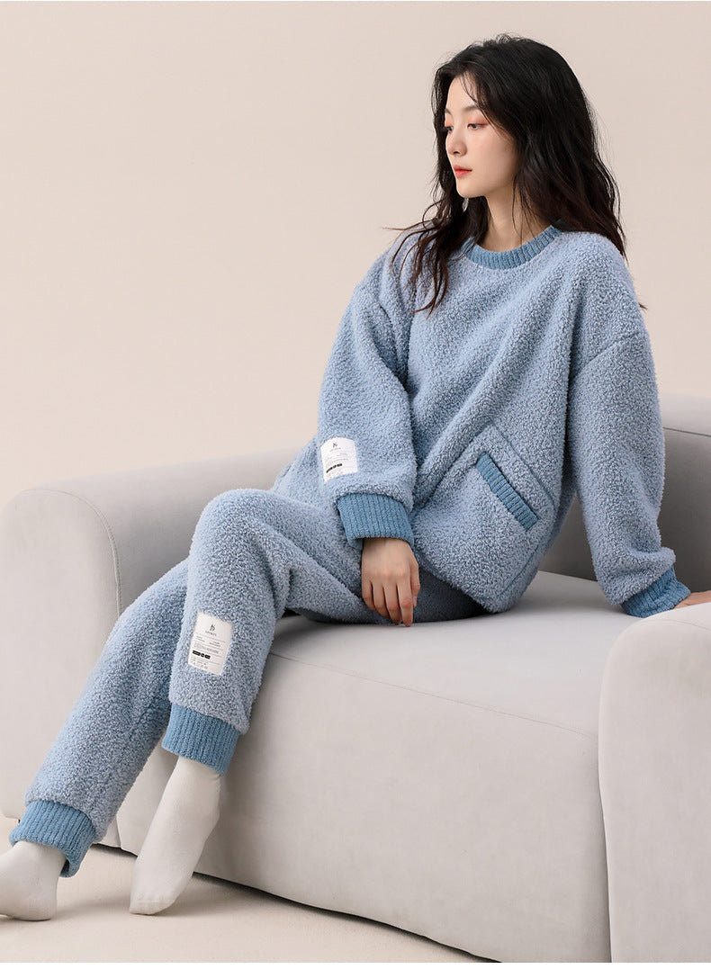 Winter Thick Fleece PJs Set for Couples