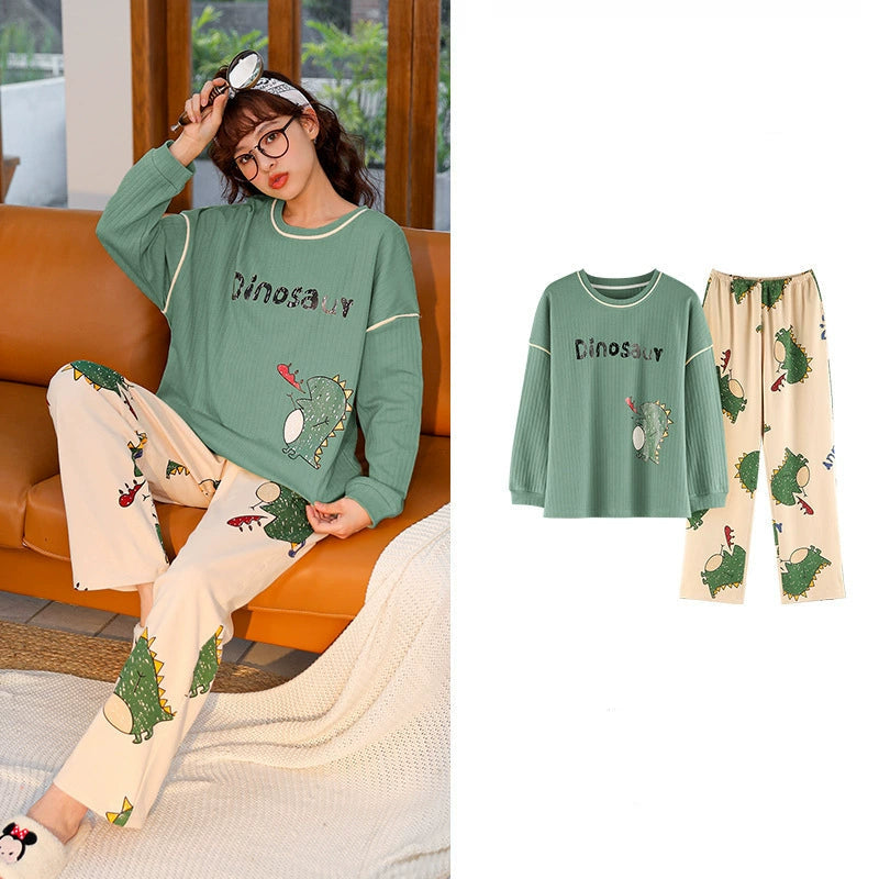 Gullei™ Dinosaur Pullover Pajamas Set Pure Cotton