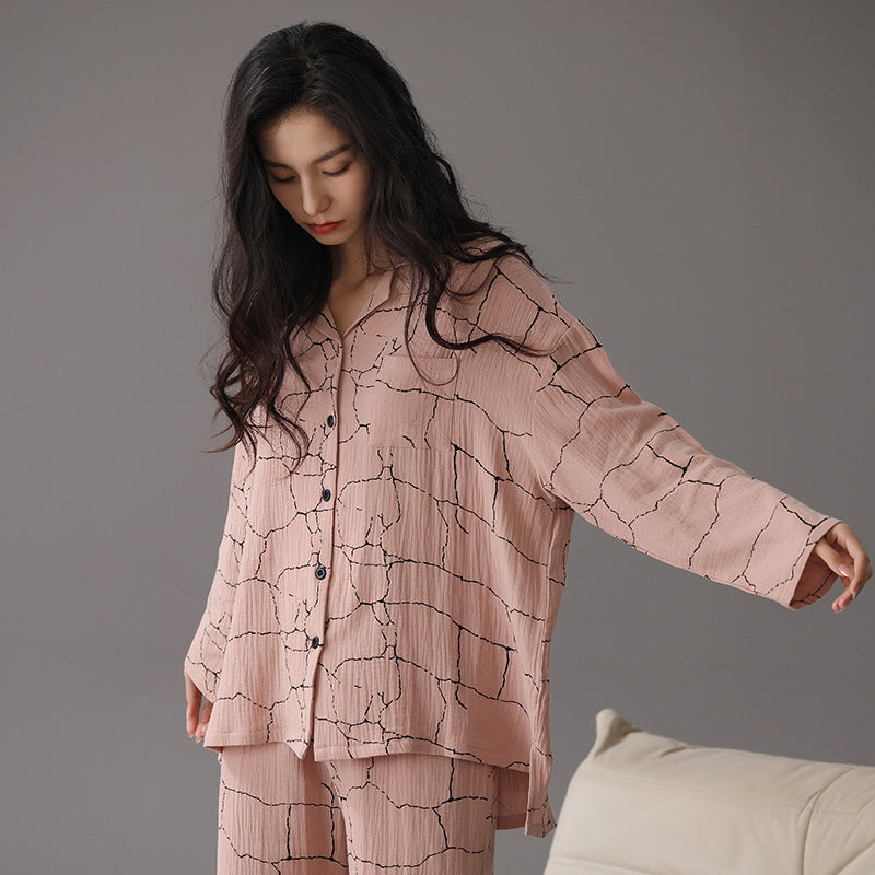 100% Cotton Matching Comfortable Couples Pajamas Set
