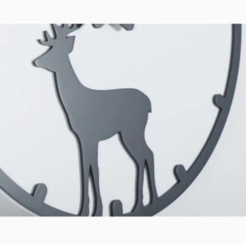 Deer Silhouette Pendulum Silent Wall Clock (13.8")