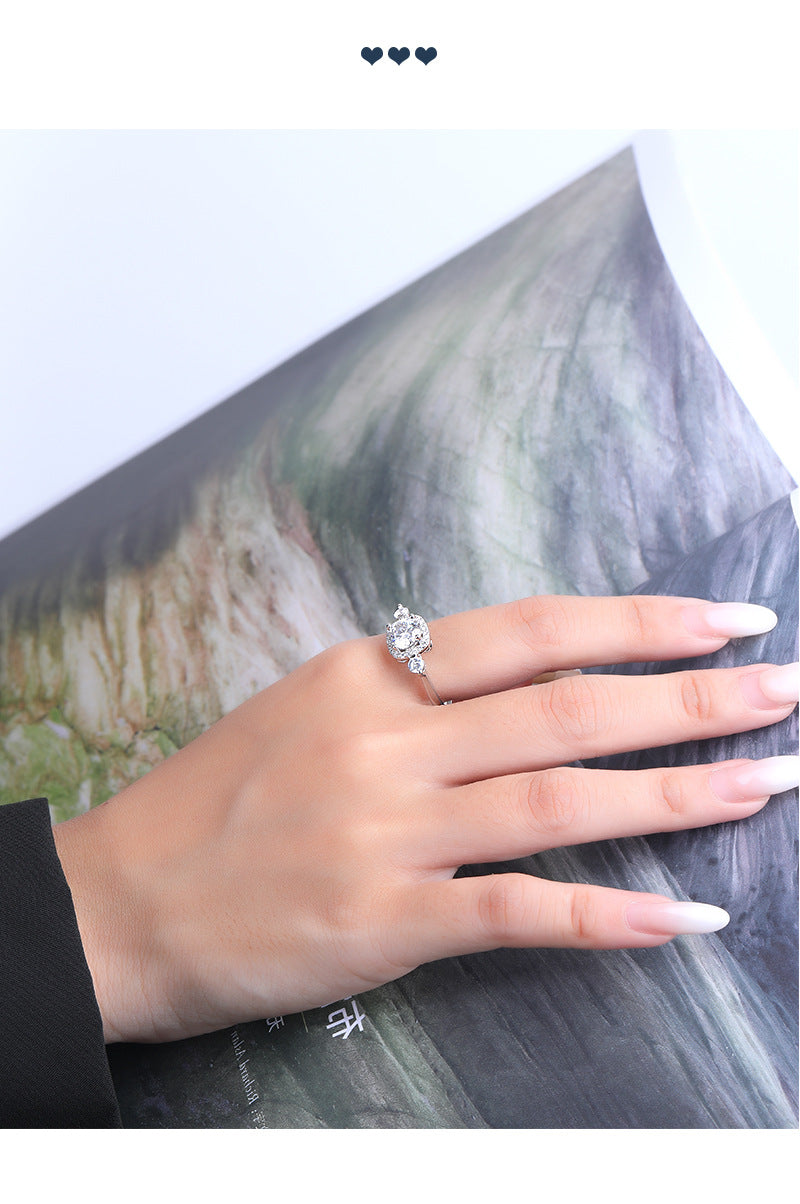 Custom 1 Carat Moissanite Diamond Ring for Her