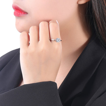 1 Carat Moissanite Solitaire Diamond Ring for Her