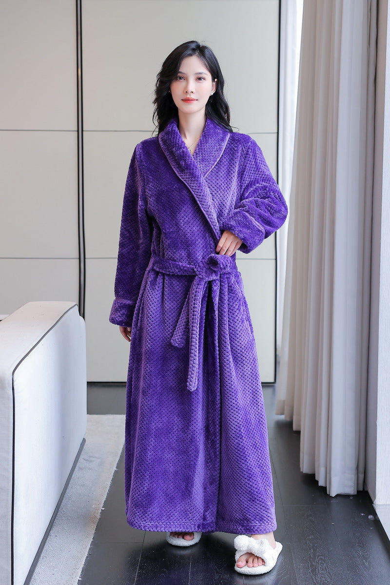 Thickened Flannel Matching Nightgown Set for 2