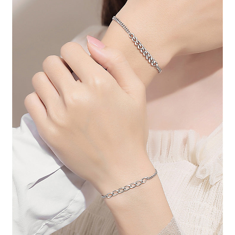 Mix Chain Trending Couple Bracelets Set