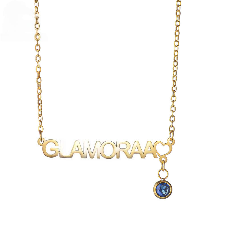 Personalized Birthstone Name Necklace