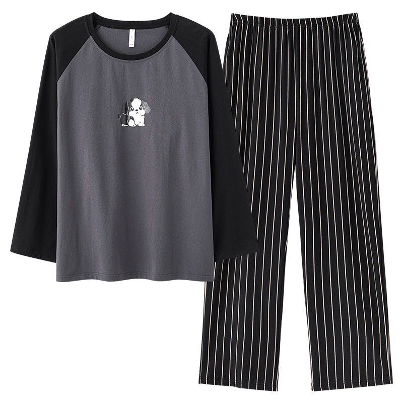 4-Piece Cute Puppy PJs/Loungewear Set for Couples