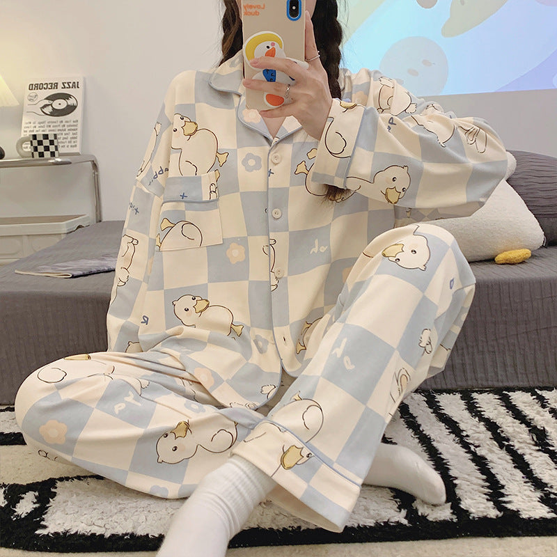 Women Nightwear Dress Soft Pajamas Set
